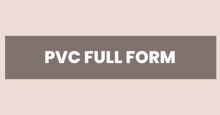 PVC Full Form