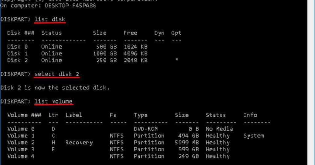 Method 01: Recover Deleted Partition Using CMD