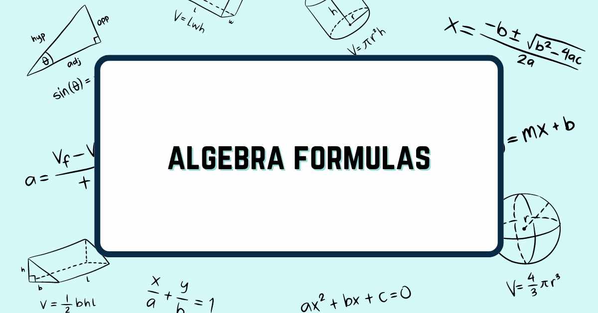 algebra formulas