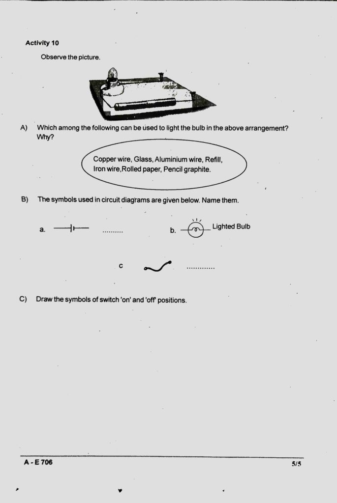 Christmas Exam Question Paper 2019 Science